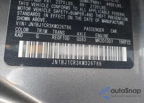 2019 Nissan Rogue Sport S/Sv/Sl из США, поврежденный, VIN JN1BJ1CR3KW326786